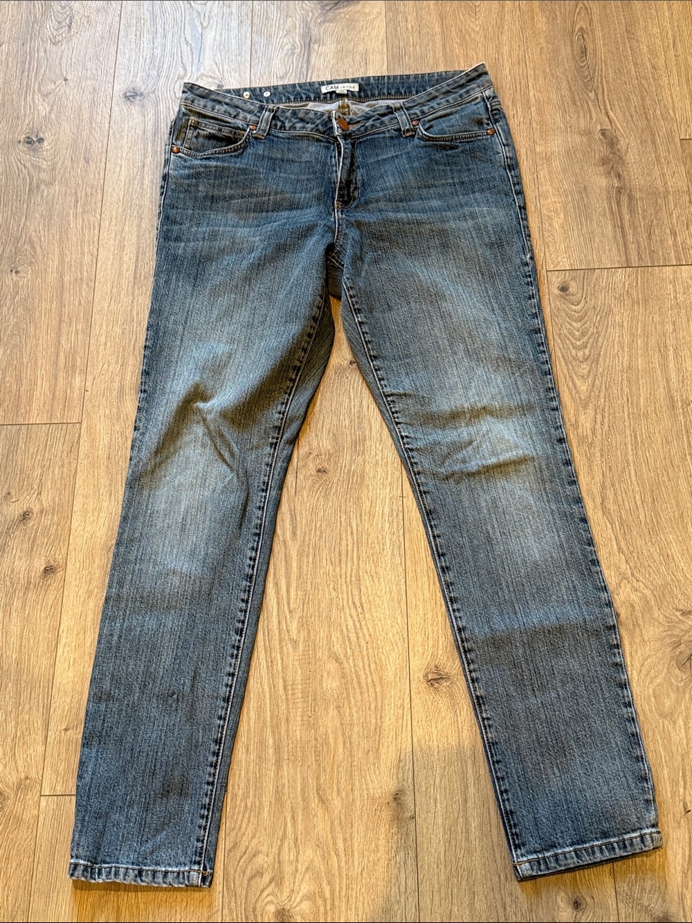 CAbi Mid-Rise Relaxed Straight Leg Jeans 8